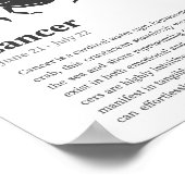 がん〔占星術の〕十二宮図標識ポスター ポスター (角)