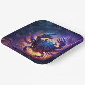 がん〔占星術の〕十二宮図標識水カラーデザイン ペーパープレート (傾斜あり)