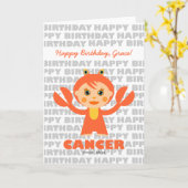 がん〔占星術の〕十二宮図標識誕生日カード カード (黄色い花)