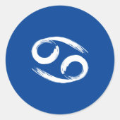 がん〔占星術の〕十二宮図症状夏6月7月星占い ラウンドシール (正面)