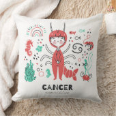 がん〔占星術の〕十二宮図看板枕、星占い クッション (ブランケット)