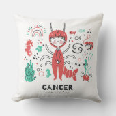 がん〔占星術の〕十二宮図看板枕、星占い クッション (正面)