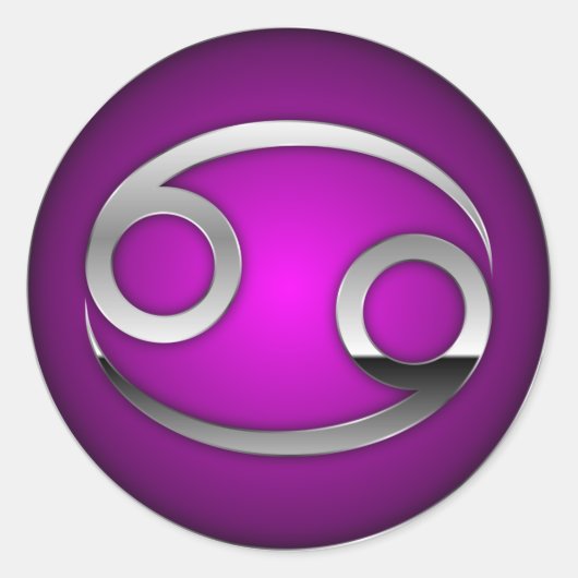 がん-〔占星術の〕十二宮図記号 ラウンドシール (正面)