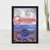 がん〔占星術の〕十二宮図誕生日カード カード (正面)