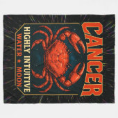 がん〔占星術の〕十二宮図80年代ロックバンド占星術インスパイア フリースブランケット (正面(横))