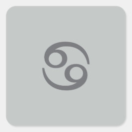 がん〔占星術の〕十二宮図 – グ淡い色のレイ スクエアシール