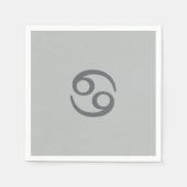 がん〔占星術の〕十二宮図 – グ淡い色のレイ スタンダードカクテルナプキン (正面)