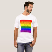 がん〔占星術の〕十二宮図LGBTQプライドレインボーアストロロジーデザイン Tシャツ (正面フル)