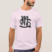 がん&蠍座パートナーbw tシャツ (正面)
