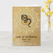 がん – LEOカスプグリーティングカード カード (黄色い花)