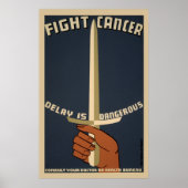 がんWPAヴィンテージポスターとの闘い ポスター (正面)