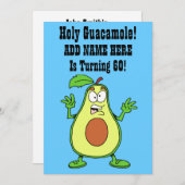 がアボカド60個を回している神聖なグアカモール 招待状 (正面/裏面)