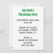 がアボカド75を回している神聖なグアカモール 招待状 (裏面)