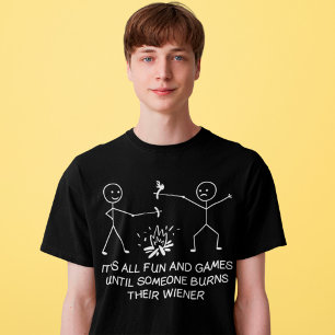 がウィナーを燃やすまでおもしろいとゲームはすべて終わる Tシャツ