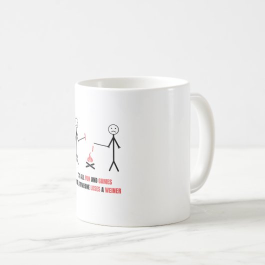 がウィーナーを失うまでは全てのおもしろいとゲームだ コーヒーマグカップ (正面右)