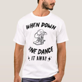 がダウンした感じら、Tシャツをラ遠くにインで踊る Tシャツ