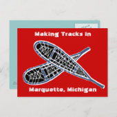 ～がトラックを作るスノーシュー・スノーシュー ポストカード (正面/裏面)