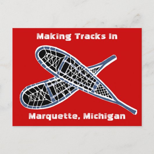 ～がトラックを作るスノーシュー・スノーシュー ポストカード (正面)