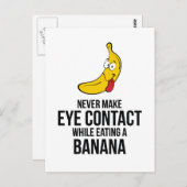 がバナ連絡ンで食べ物は決して目を見張らない ポストカード (正面/裏面)