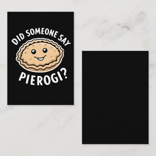 がピエロージポーランドディッシュと言ったか ノートカード (正面/裏面)