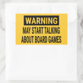 がボー警告ドゲームについて話し始めるかもしれない 長方形シール (バッグ)