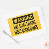 がボー警告ドゲームについて話し始めるかもしれない 長方形シール (封筒)