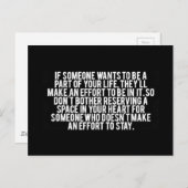 が人生の一部になりたいと思うと、彼らは彼らに会う ポストカード (正面/裏面)