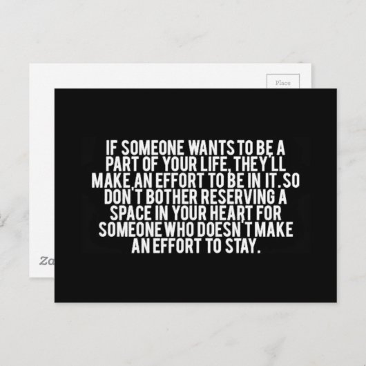 が人生の一部になりたいと思うと、彼らは彼らに会う ポストカード (正面/裏面)