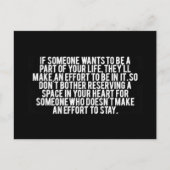 が人生の一部になりたいと思うと、彼らは彼らに会う ポストカード (正面)