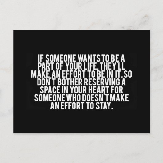 が人生の一部になりたいと思うと、彼らは彼らに会う ポストカード (正面)