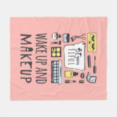 |が化粧目覚めるTifulあり、 フリースブランケット (正面(横))