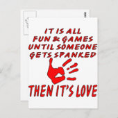 が尻を叩かれるまでおもしろいもゲームもすべてだ ポストカード (正面/裏面)