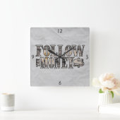 ~が後を追金を借りる スクエア壁時計 (ホーム)