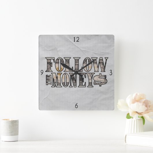 ～が後を追金を借りる スクエア壁時計 (ホーム)
