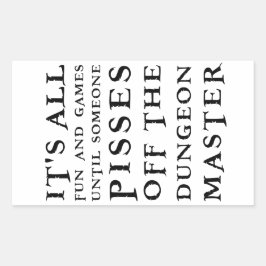 が怒るまでおもしろいとゲームはすべて終わる 長方形シール