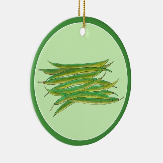 ~が缶詰にした自家栽培の緑豆野菜 セラミックオーナメント (右)