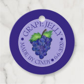 ~が缶詰にした自家製のグレープジャムゼリー果実保存食品 フェイバータグ (正面)