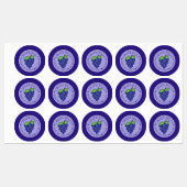 ～が缶詰にした自家製のグレープジャムゼリー果実保存食品 ラベル (シート)