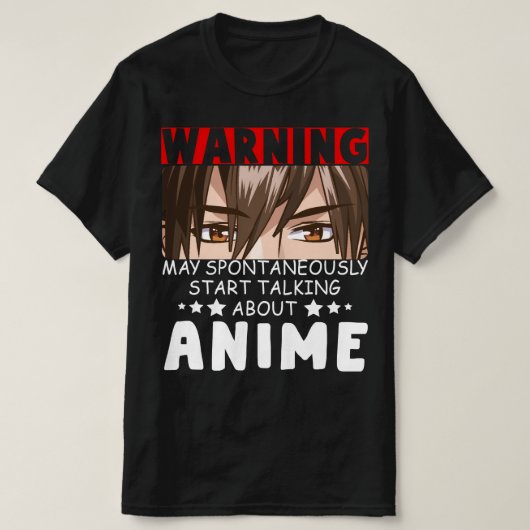 が自警告動的にAnimについて話し始める Tシャツ (デザイン正面)