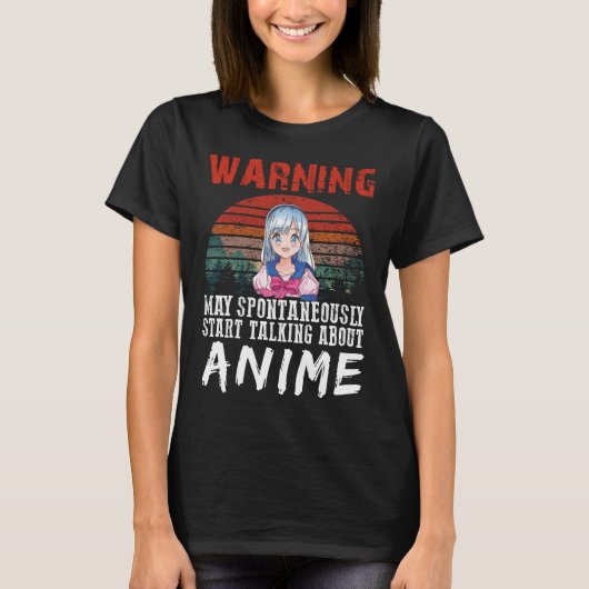 が自警告動的にAnimについて話し始める Tシャツ (正面)