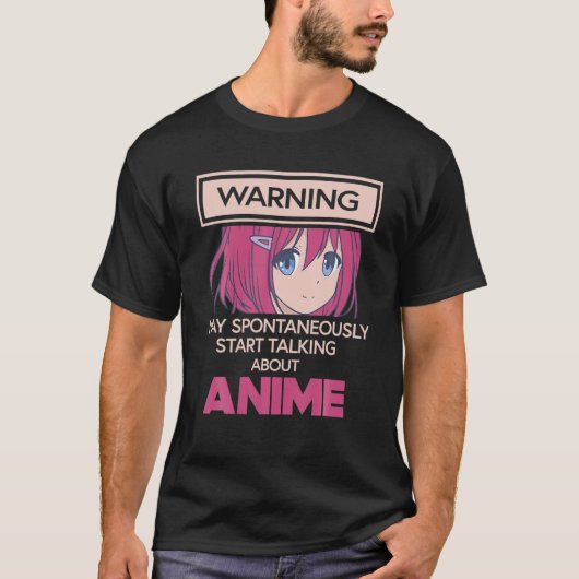 が自警告動的にAnimについて話し始める Tシャツ (正面)