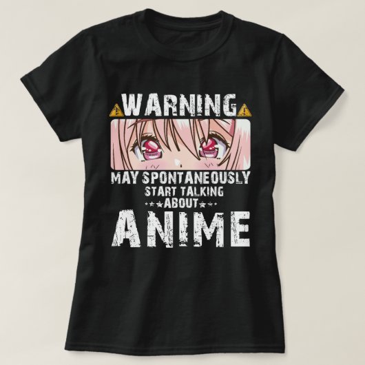 が自警告動的にAnimについて話し始める Tシャツ (デザイン正面)