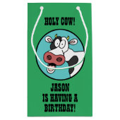 が誕生日を持っている聖牛 スモールペーパーバッグ (裏面)