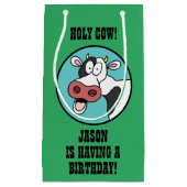 が誕生日を持っている聖牛 スモールペーパーバッグ (正面)
