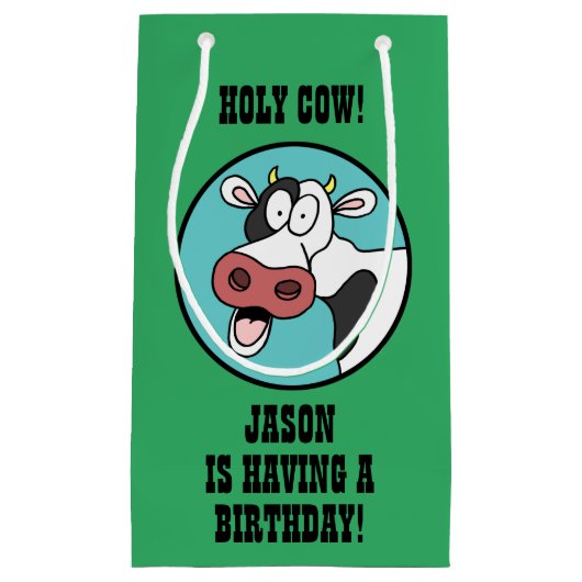 が誕生日を持っている聖牛 スモールペーパーバッグ (正面)