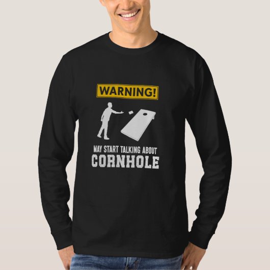 が警告コーンホール・コルについて話し始めおもしろいる Tシャツ (正面)