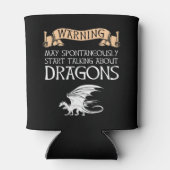 が警告ドラゴンについて話し始める 缶クーラー (裏面)