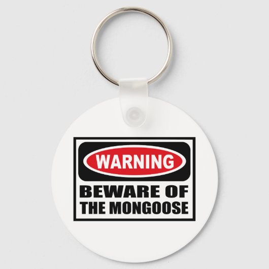 が警告マングースの鍵束に用心する キーホルダー (正面)