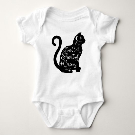 ~が足りない熱狂する猫 ベビーボディスーツ (正面)