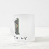 が1のT型時間穴の場合 フロストグラスマグカップ (正面左)